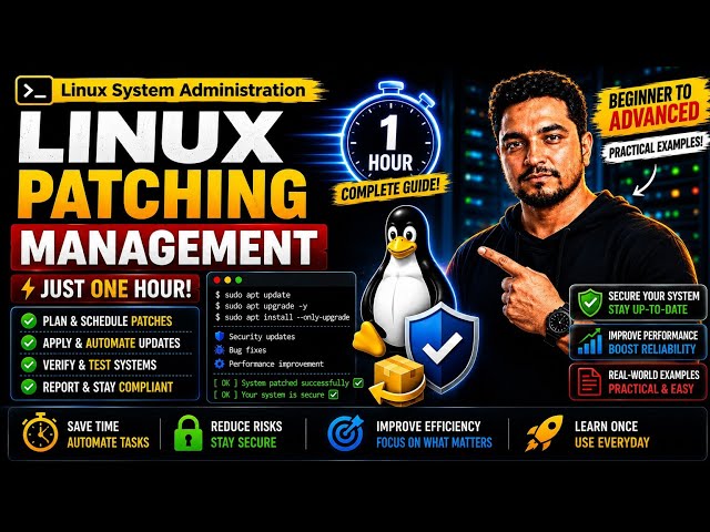 Linux Patch Management 🔥 Full Hands-On | Automation + Rollback | 60-Min Real-Time Course
