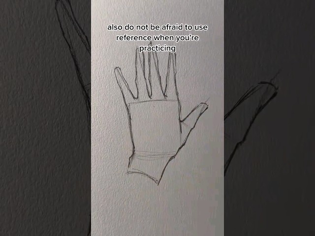 how to draw hand for beginners ✋