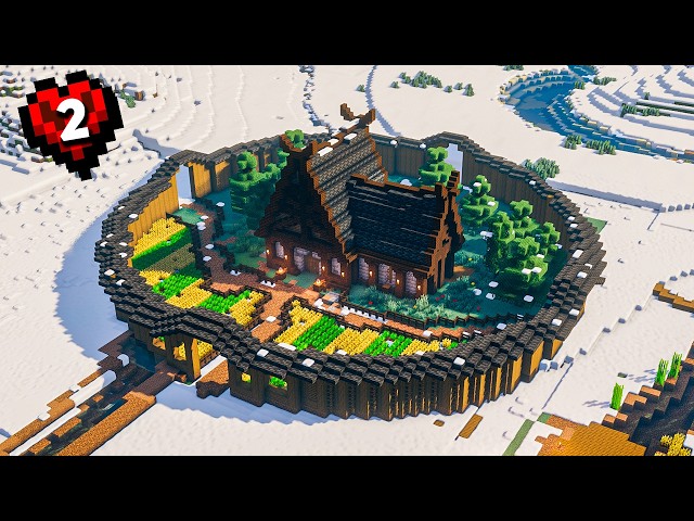 I Built The Perfect Starter Base in Minecraft Ultra Hardcore