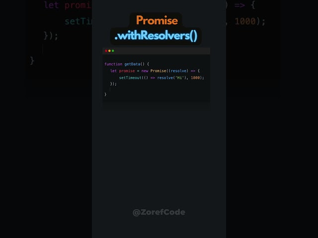 Promise withResolvers in Javascript #coding #javascript #nodejs