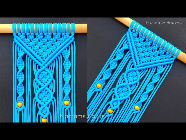 DIY Macrame Tutorial - Intermediate Pattern Using Double Half Hitch Knot and Square knots!