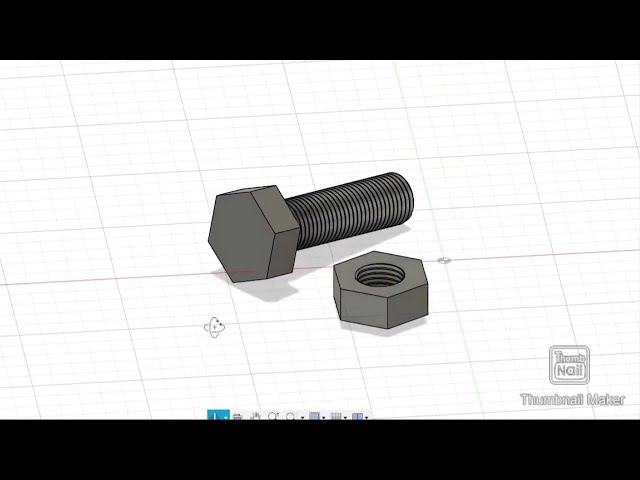 Fusion 360  Nut and Bolt, Tutorial for Beginners