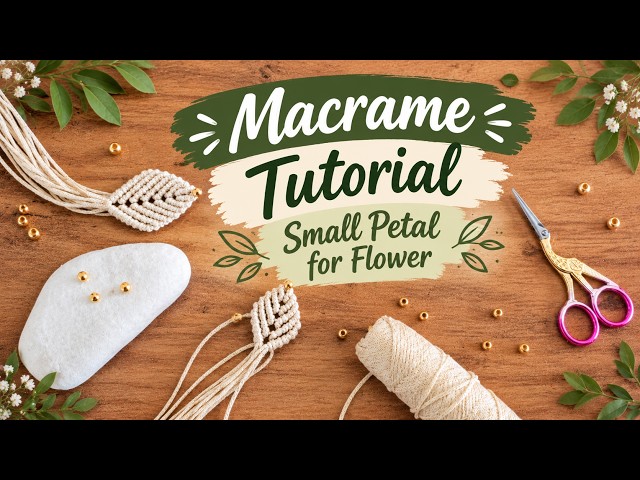 🌿 Small Macrame Petal Tutorial | Step-by-Step