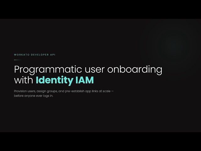 Developer API | IAM: Identity & Access Management