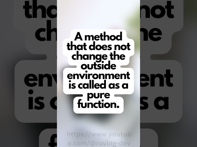 JAVA Jargons Pure Function #shorts