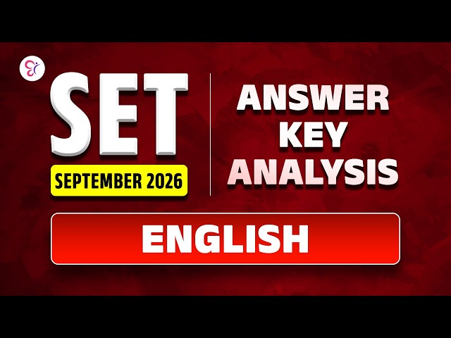 SET SEPTEMBER 2026 | ENGLISH | Answer Key & Detailed Analysis 🔥 | SET 2026