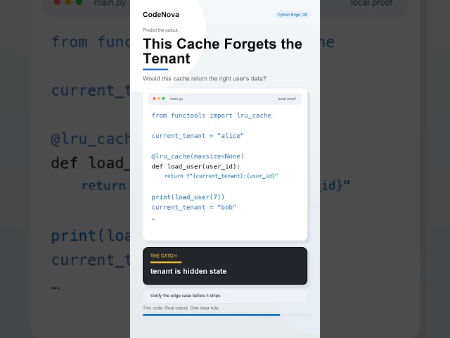This Cache Forgets the Tenant