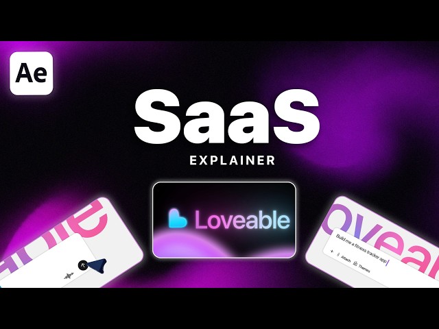 SaaS Animation Like Lovable Motion Ad | After Effects Tutorial