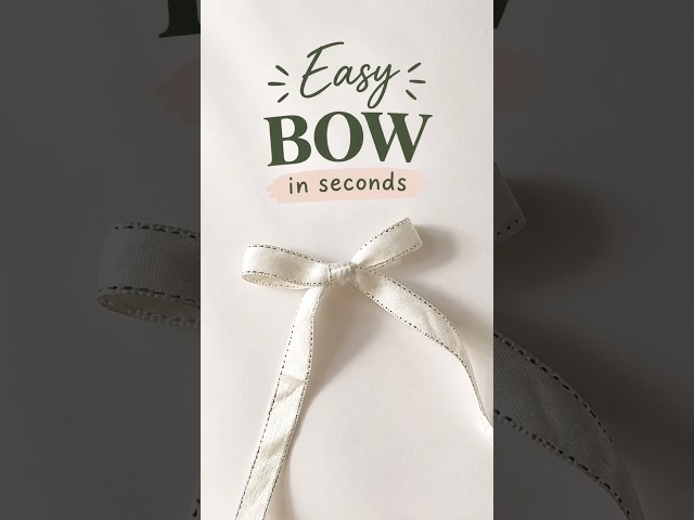 Easy Bow in Seconds 🎀 | Quick Ribbon Bow Tutorial #crochet #shorts