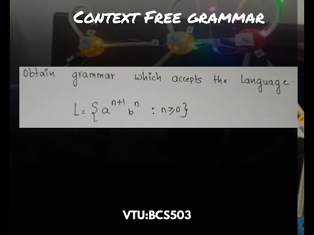 Context Free Grammar for language L an+1bn