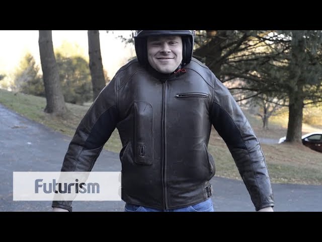 Leather Jacket Doubles As Airbag