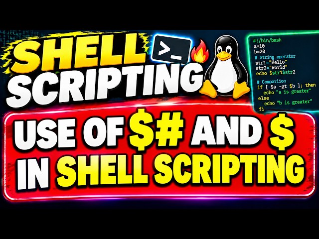 Bash scripting tutorial for beginners Part 15: Use of $# and $ in shell scripting
