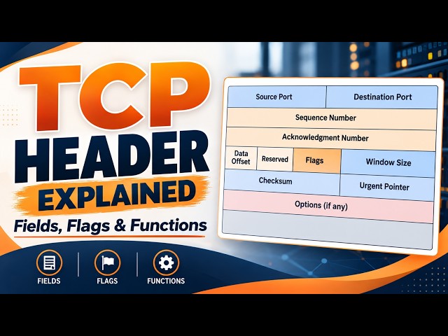 TCP Header Explained in Detail | TCP Fields, Flags & Functions | CCNA & CCNP Networking