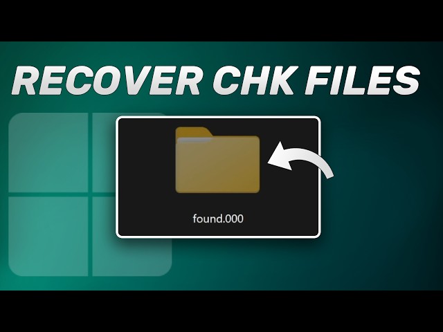 Show and Recover CHK Files from found.000 Folder on Windows