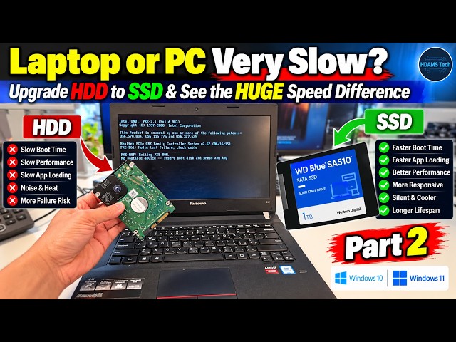 Laptop or PC Very Slow Upgrade HDD to SSD & See the HUGE Speed Difference Hardware Part 2