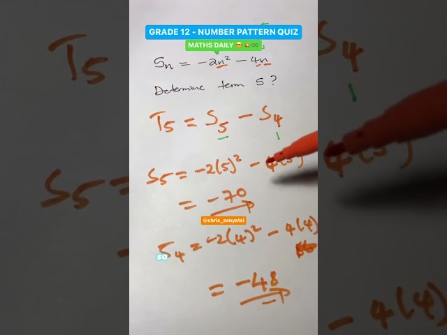 Grade 12 Number Pattern Maths Quiz #shortsfeeds #maths #shorts