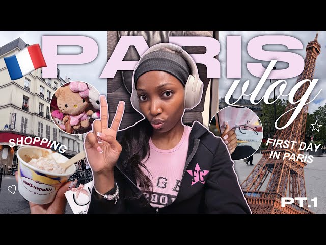 PARIS VLOG 🎀 pt. 1 – arriving in paris | sightseeing, crêpes, bakeries & shopping