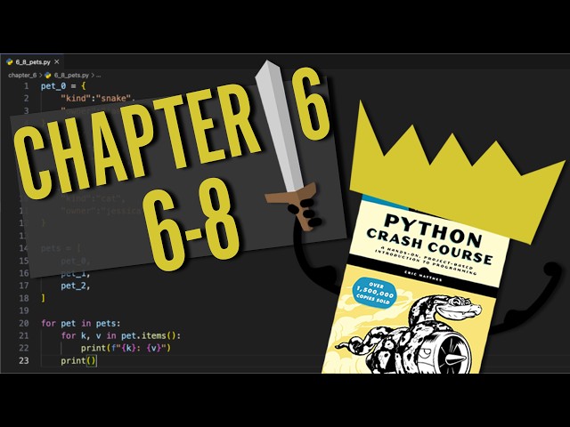 Python Crash Course: Chapter 6 | Try It Yourself 6-8 | Beginner Python Practice Problem Walkthrough!