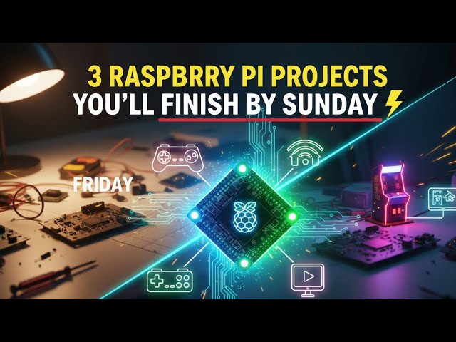 3 Raspberry Pi Projects You Can Build This Weekend 🔧 (Retro Games, Smart Home & Media Server)