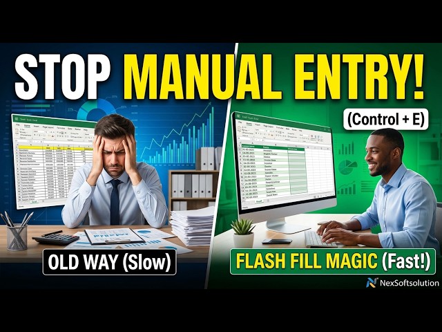 This Hidden Excel Feature Feels Like MAGIC! (Flash Fill & Fill Command)