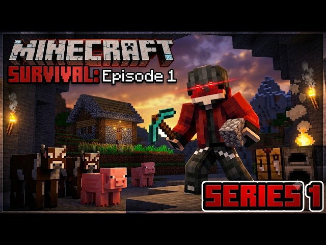 SURVIVAL SERIES part 1. I collected a lot and find a village in this video