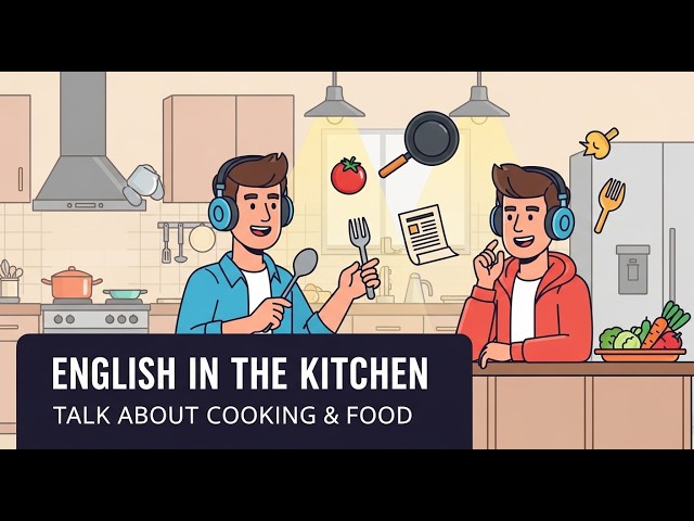 Basic Kitchen Vocabulary and Simple Cooking Sentences | Easy English Practice