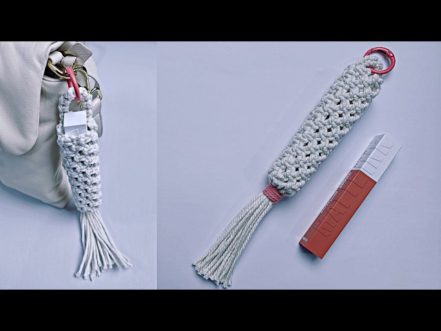 DIY Macrame Lipstick Holder | Macrame Lipstick Holder Tutorial