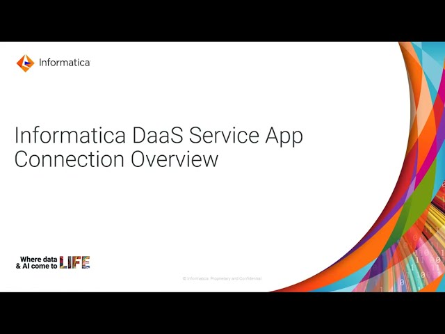 Informatica DaaS Service App Connection Overview