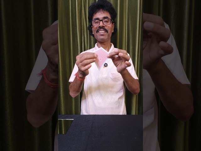 Learn magic tricks with playing cards and a mirror. #tutorial #magic #shorts