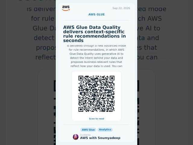 AWS Glue AI Generates Data Quality Rules in SECONDS! ⚡ #Shorts