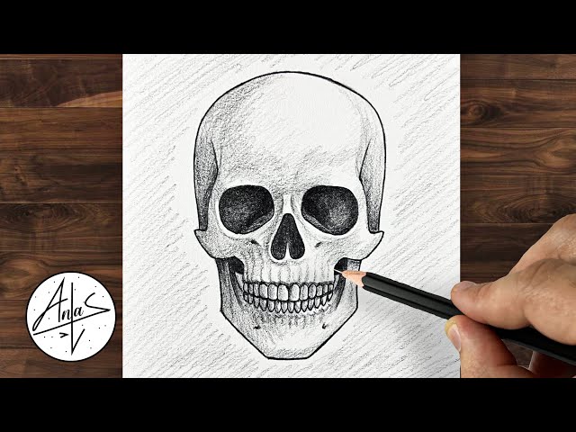 How To Draw SKULL HEAD | Realistic Step-by-Step Tutorial