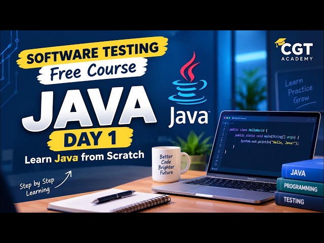 Java Day 1 | Software Testing Free Course | Learn Java from Scratch | CGT Academy