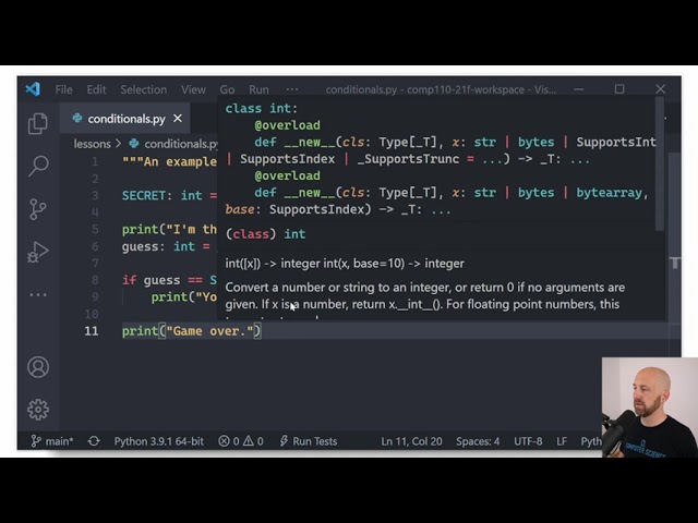 Python 101 Tutorial - if else conditional statements for dynamic control flow in programs