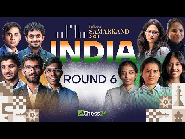 India vs Uzbekistan | Chess Olympiad 2026 Day 6