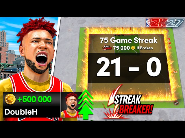 I became the #1 Streak Hunter on NBA 2K27 already... (+100,000 VC)