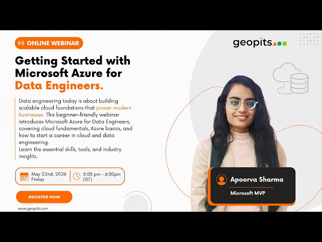 Getting Started with Microsoft Azure for Data Engineers | Geopits Webinar