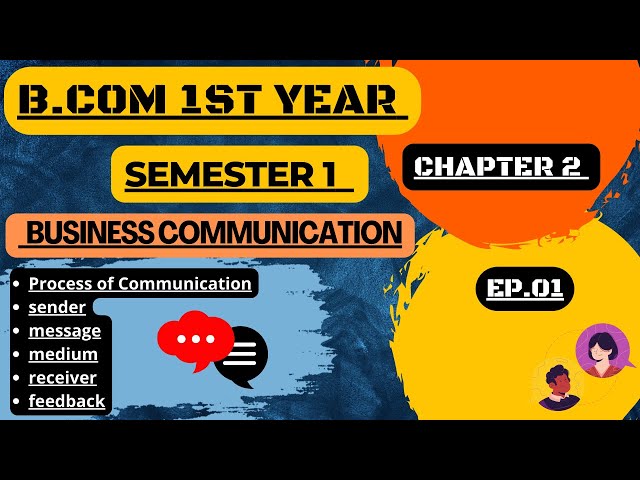 Process of Communication/sender/receiver/message/medium/feedback/business communication chap 2 sem 1