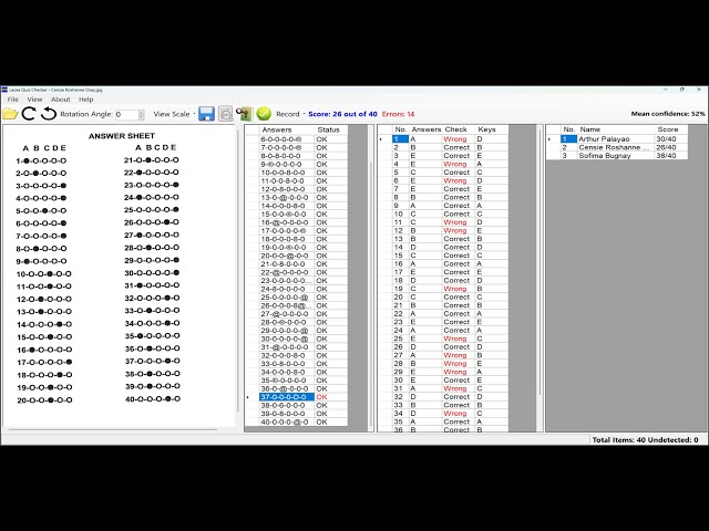 Automated Multiple-Choice Test Checking System