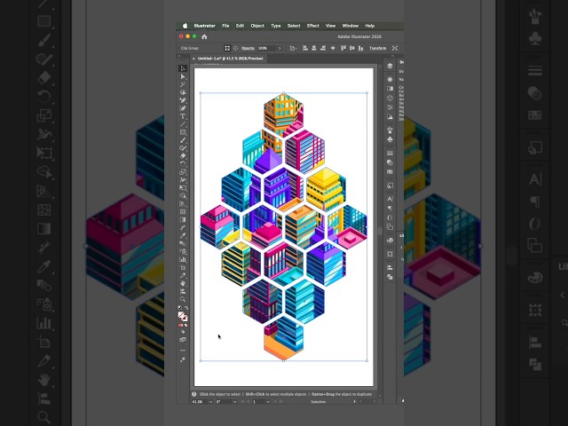 Turn Shapes Into an Image Mask in Illustrator! #shorts