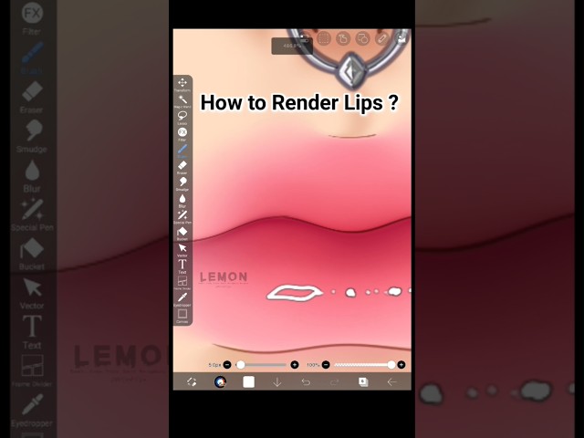 Lip Render ✨ 🩷 #art#render#digitalart#ibispaintx#drawing#tutorial#trending#trend#viral#fypシ