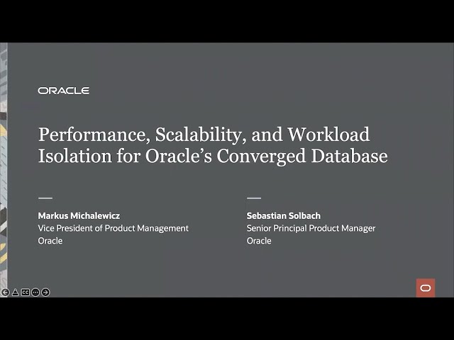 Performance, scalability and isolation for Oracle's converged database