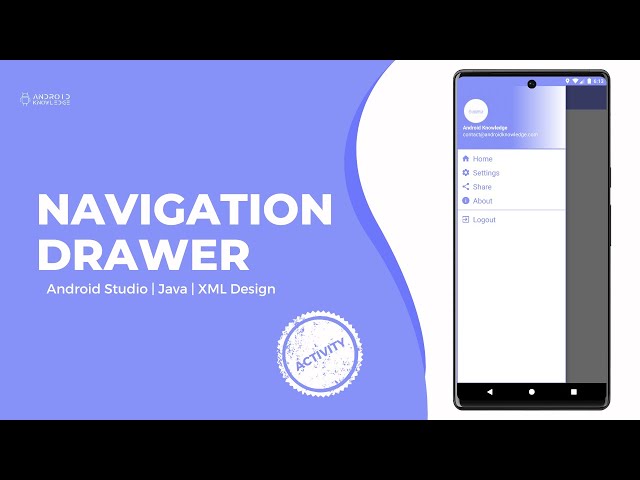 How to Implement Navigation Drawer With Activities in Android Studio Tutorials | Java