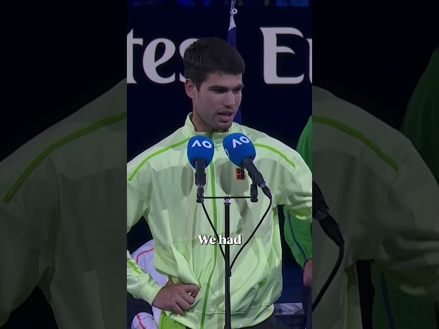 Imagine having your idol watch as you complete the Career Grand Slam 🇪🇸🤩 #tennis #ausopen #alcaraz