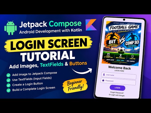 Jetpack Compose Login Screen Tutorial | Add Images, TextFields & Buttons (Android Kotlin)