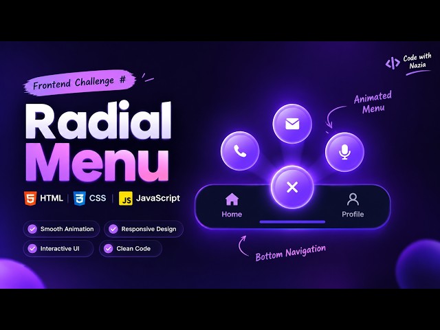 Create a Radial Menu with HTML CSS & JavaScript 🔥