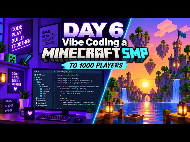 Day 6: Vibecoding a Minecraft SMP Until I Get 1,000 Players