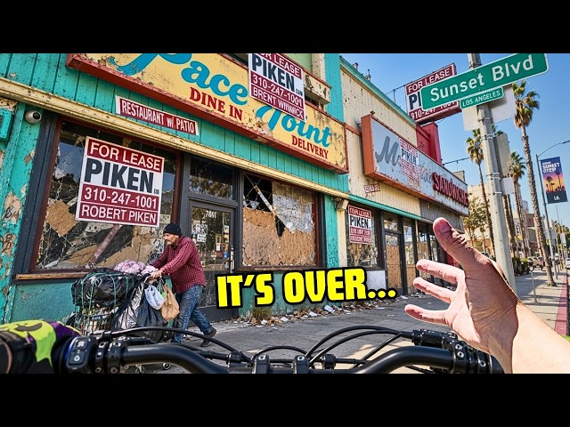 Sunset Boulevard is Dying [PART 2], Abandoned Restaurants, Miles of Vacant Buildings (E-Bike POV)