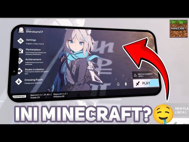 MENCOBA UI ANIME DI MCPE 1.21 | NEKO UI 2.0