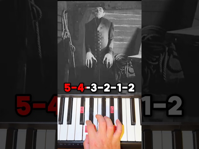 Dracula Vampire Theme - Piano Tutorial #shorts