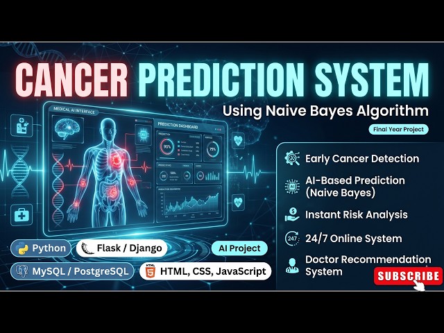 Cancer Prediction System Using Naive Bayes in Python #CancerPrediction #NaiveBayes #MachineLearning